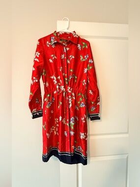 Ralph Lauren Red Floral Shirt Dress